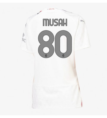 AC Milan Yunus Musah #80 Replika Udebanetrøje Dame 2023-24 Kortærmet